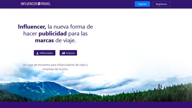 Imagen principal del proyecto Influencer.Travel.