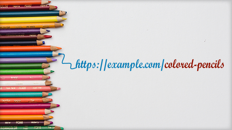 URL and colored pencils.