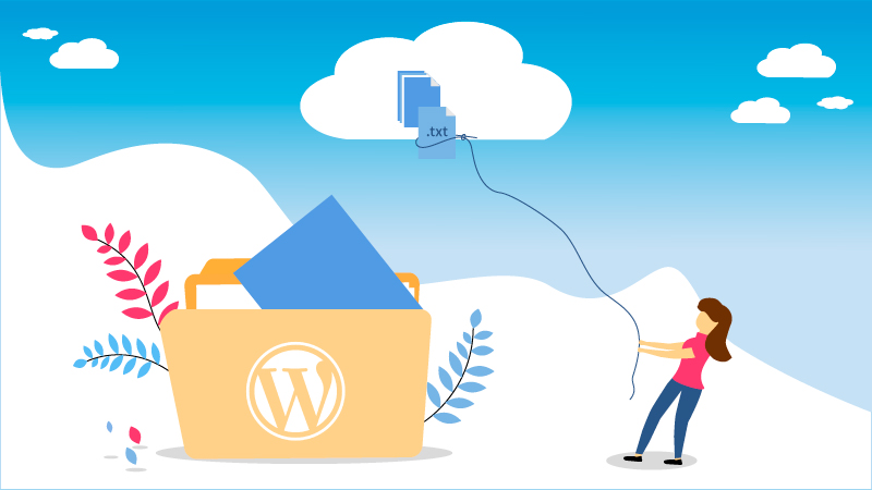 Files in a cloud.